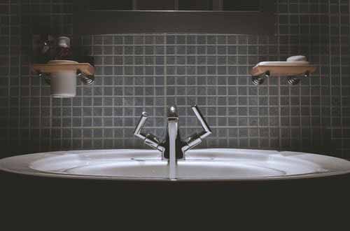 Small white square bathroom basin Small white square bathroom basin